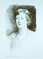 John Singer Sargent: Mary, Countess of Harewood, Kohlezeichnung, 1925