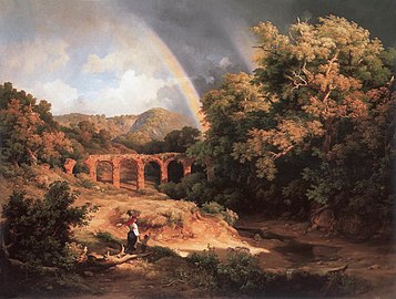 Italian Landscape with Viaduct and Rainbow (1838)