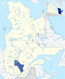 Lage der Region Mauricie in Québec