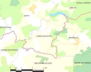 Poziția localității Condé-lès-Autry