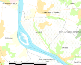 Mapa obce Quinsac