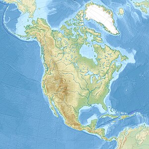 オンタリオ湖の位置（北アメリカ内）