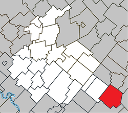 Location within Arthabaska RCM.