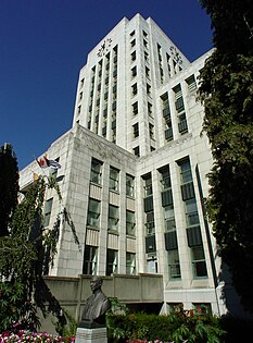 Câmara Municipal de Vancouver em Vancouver, Colúmbia Britânica, Canadá (1935)