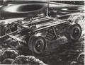 Concepte artístic d'un vehicle de la mineria d'asteroides com es veia el 1984.