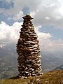 Een steenmannetje in Graubünden, Zwitserland