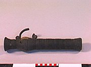 Indonesian iron bedil tombak from Majalengka, West Java, age unknown.