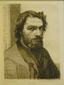Félix Bracquemond, Portrait de Legros (1874), gravure[12].