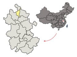 Location of Huaibei