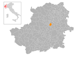 Locatie van Cirié in Turijn (TO)