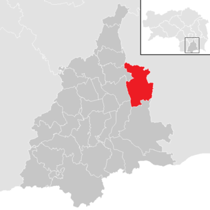 Lage der Gemeinde Schwarzautal im Bezirk Leibnitz (anklickbare Karte)