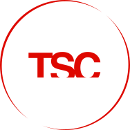 The logo of the Safran Company, a red circle with the initials "TSC" at the center, used since 2018
