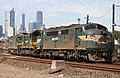 Image 14Pacific National diesel locomotives in Australia showing three body types, cab unit (front), hood unit (middle) and box cab (rear) (from Locomotive)