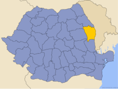 Letak County Vaslui di Rumania