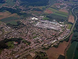 An aerial view of Thourotte