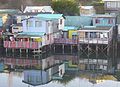 Maisons sur pilotis à Castro (Chiloé, Chili)