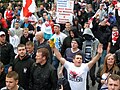 Manifestation de l'EDL à Newcastle (Angleterre).