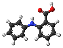 Ball-and-stick model of fenamic acid