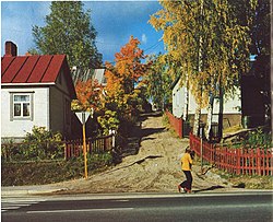 Halssilan Lumikonkuja 1960- ja 1970-lukujen vaihteessa