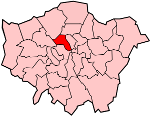 Лондонский боро Камден на карте