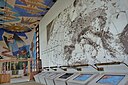 ☎∈ Interior of the Cambridge American Cemetery and Memorial chapel.