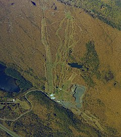 The slopes of the former ski resort, used today for hiking and sledding