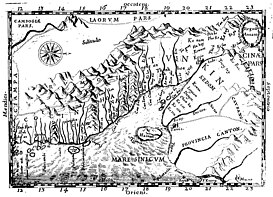 Mapa de Annam, dibujado por Alexandre de Rhodes en 1651.