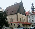Sinagoga Vieya-Nueva de Praga (1270), llugar onde Loew foi consagráu como rabín.