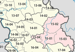 Carte des districts de la province