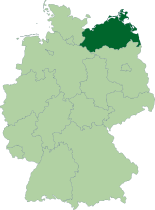 Mapa ning Germany, karinan ning Mecklenburg-Vorpommern highlighted