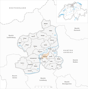 Poziția localității Habsburg, Elveția