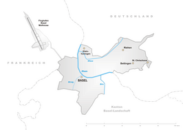 Kaart van Basel-Stadt