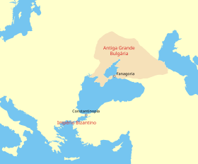 Localização de Antiga Grande Bulgária