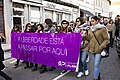 Women's March participants in Porto, Portugal
