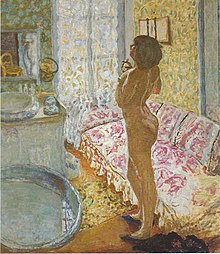 Nøgen kvinde i modlys, 1908 Nu à contre-jour(en)