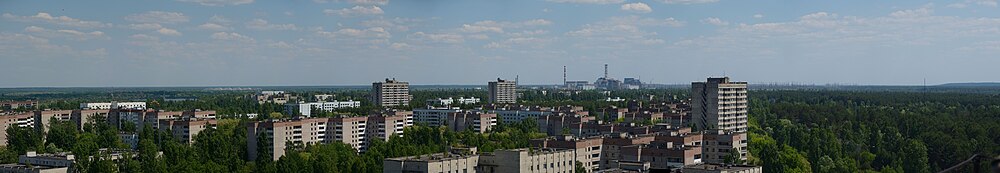 Panoramo pri Pripyat.