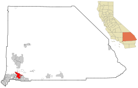 Poloha mesta v štáte Kalifornia