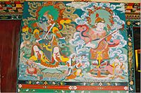 A thangka painting in Sikkim