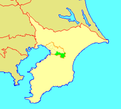 Location of Midori in Chiba