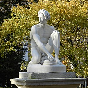 Archimadas se prépare à lancer le disque (1847), Paris, jardin du Luxembourg.