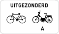 M3: Except bicyclists and mopeds class A (mofas)