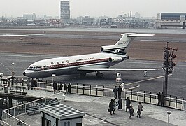 Boeing 727-100 der JAL in der Farbgebung von 1951 bis 1969