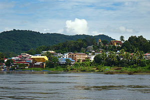Ban Houayxay from the Mekong River