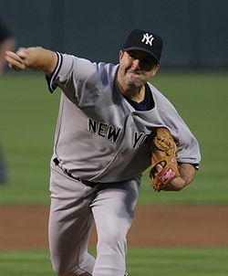 Lidle im Trikot der New York Yankees.