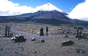 Der Cotopaxi von der Hochebene aus gesehen