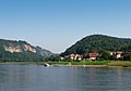 View to the left side of the Elbe onto Wehlen/Pötzscha