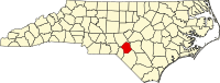 Locatie van Hoke County in North Carolina