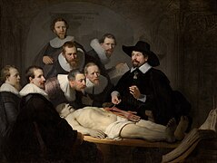 Lección de anatomía del Dr. Nicolaes Tulp de Rembrandt (1632)