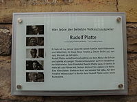 Tafel am ehemaligen Wohnhaus in Hildesheim