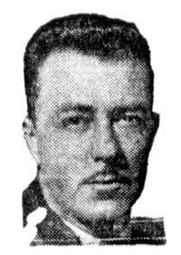 Photograph of Syd Nicholls, published in 1934.